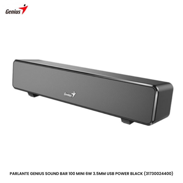 Parlante Genius Soundbar 100 Mini 6W – USB, 3.5mm, Negro