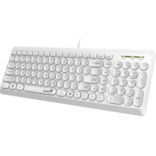 Teclado Genius SLIMSTAR Q200 USB MULTIMEDIA SP WHITE
