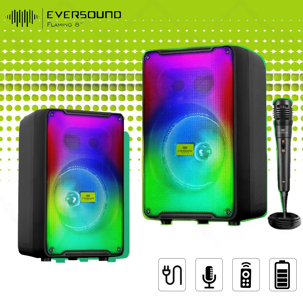 FLAMING 8" EV3000AC PORTATIL (TW, RGB, BT, MIC, FM) - Imagen 4