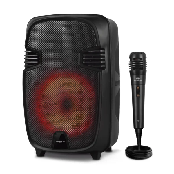 Parlante Portátil BRISTOL EV1000 8" – Bluetooth, LED, FM, USB/mSD, Micrófono, Batería Recargable