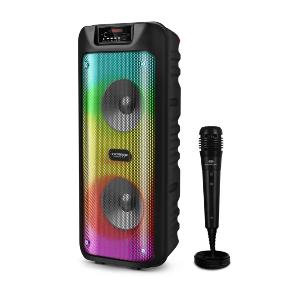 Parlante Torre DYNAMIC EV5006 6.5" – Bluetooth, LED RGB, USB/mSD, FM, Micrófono, Batería Recargable