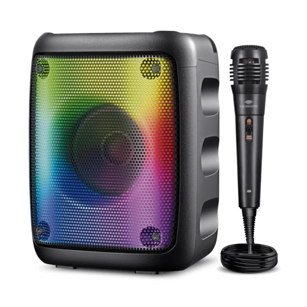 Parlante Portátil DYNAMIC EV5003 3" – Bluetooth, RGB, USB/mSD, FM, Micrófono, Batería Recargable