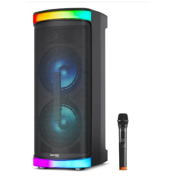 Parlante ODYSSEY MX603AC Tower 6.5" x2 – Bluetooth, TWS, RGB, Micrófono, USB/mSD, FM, Batería Litio