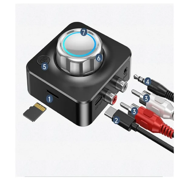Receptor de Audio Bluetooth 5.0 Adaptador Inalámbrico 3D