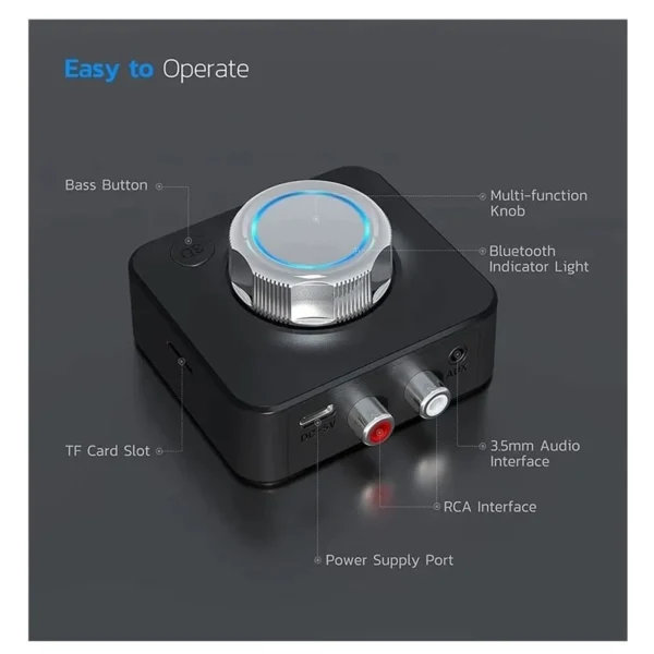 Receptor de Audio Bluetooth 5.0 Adaptador Inalámbrico 3D - Imagen 4