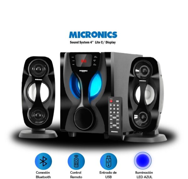 PARLANTE MICRONICS SAVAGE MIC S7415BT FM USB - Imagen 2