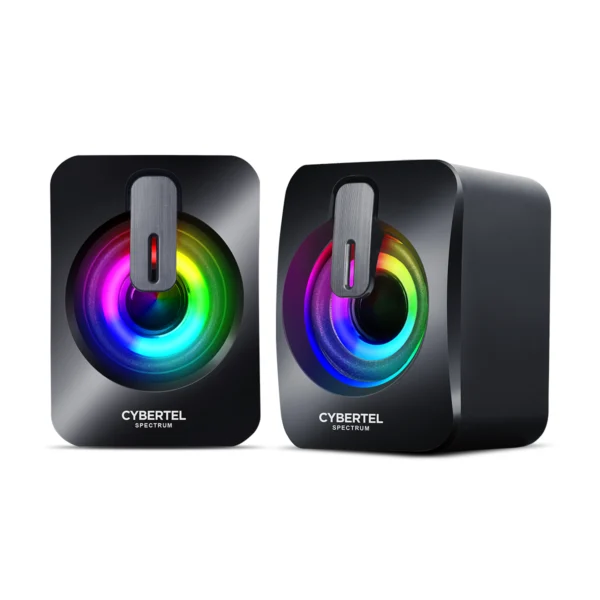 Spectrum CBX S303 – Bocinas Gamer 2.0 con LED RGB, USB