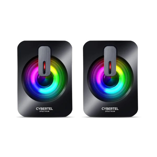 Spectrum CBX S303 – Bocinas Gamer 2.0 con LED RGB, USB - Imagen 3