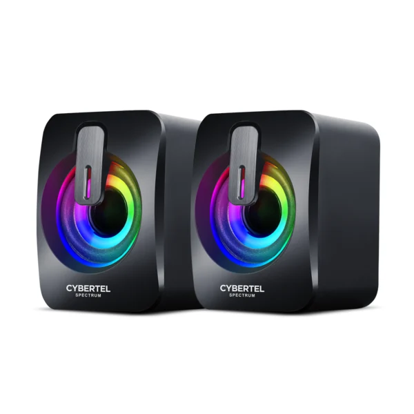 Spectrum CBX S303 – Bocinas Gamer 2.0 con LED RGB, USB - Imagen 2