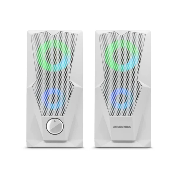 Milano MIC S310UW – Bocinas 2.0 Gamer con LED RGB, USB - Imagen 2