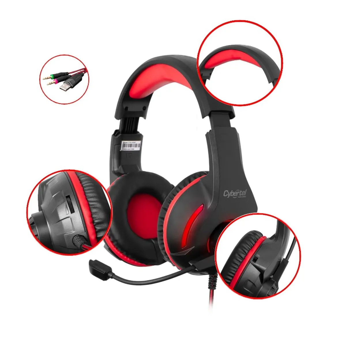 Audífonos gamer CYBERTEL EXPLORER HG507 con micrófono - Imagen 3