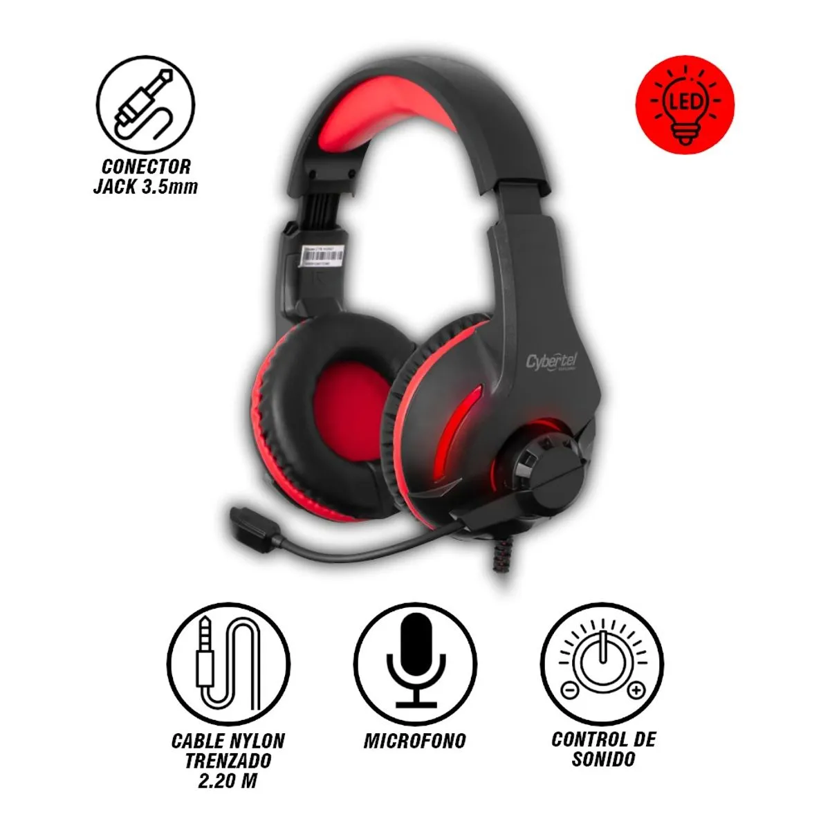 Audífonos gamer CYBERTEL EXPLORER HG507 con micrófono - Imagen 2