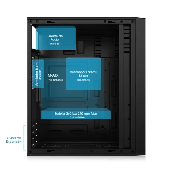 Case Office ULTRA ENC 1001 MicroATX PSU 230W ENKORE - Imagen 9