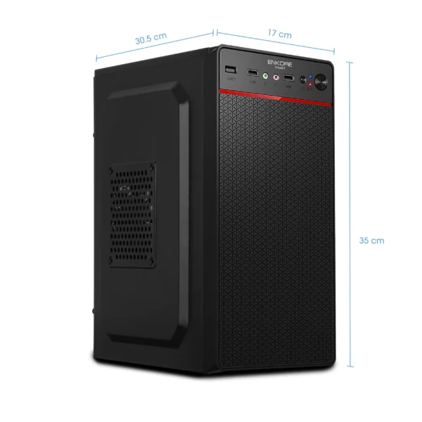 Case CADET ENC 1000 microATX 230W 8CM FAN ENKORE - Imagen 2