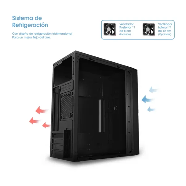 Case CADET ENC 1000 microATX 230W 8CM FAN ENKORE - Imagen 4