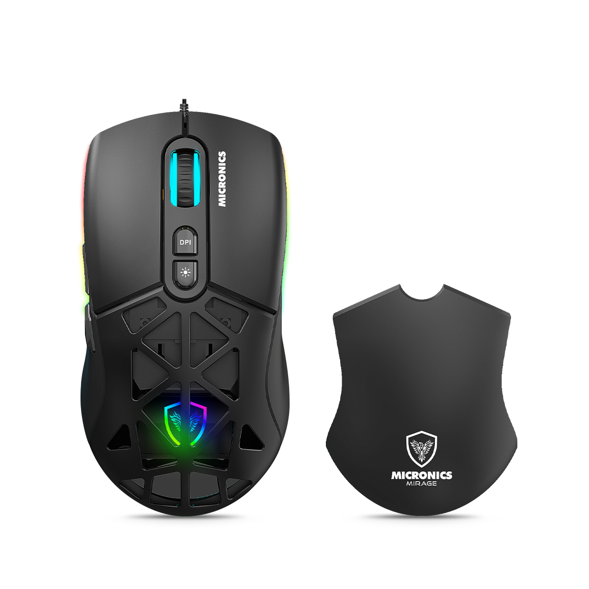 Mouse Gamer MIRAGE MIC GM890 USB RGB 7B 12800DPI MICRONICS - Imagen 2