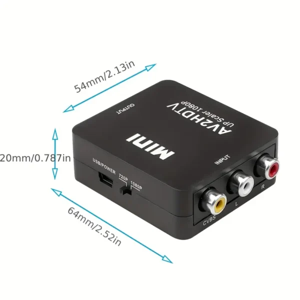 Convertidor Mini AV a HDTV con Conectores RCA - Imagen 5