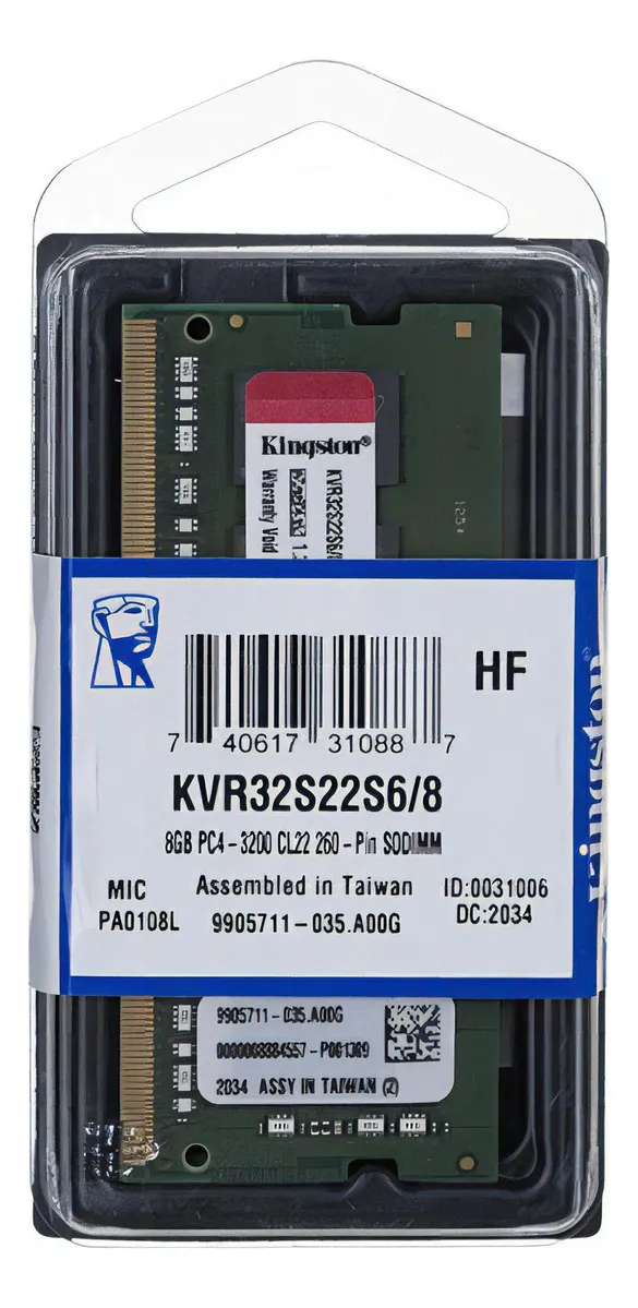 Memoria Ram 8gb 3200mhz Laptop Ddr4 Kingston