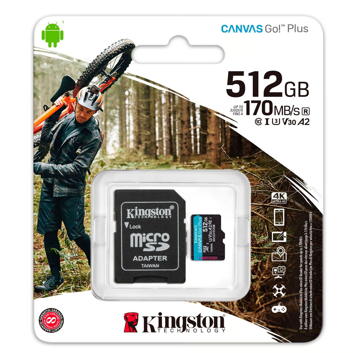 Memoria Kingston 512GB Canvas GO! Plus SD 170 MB/s