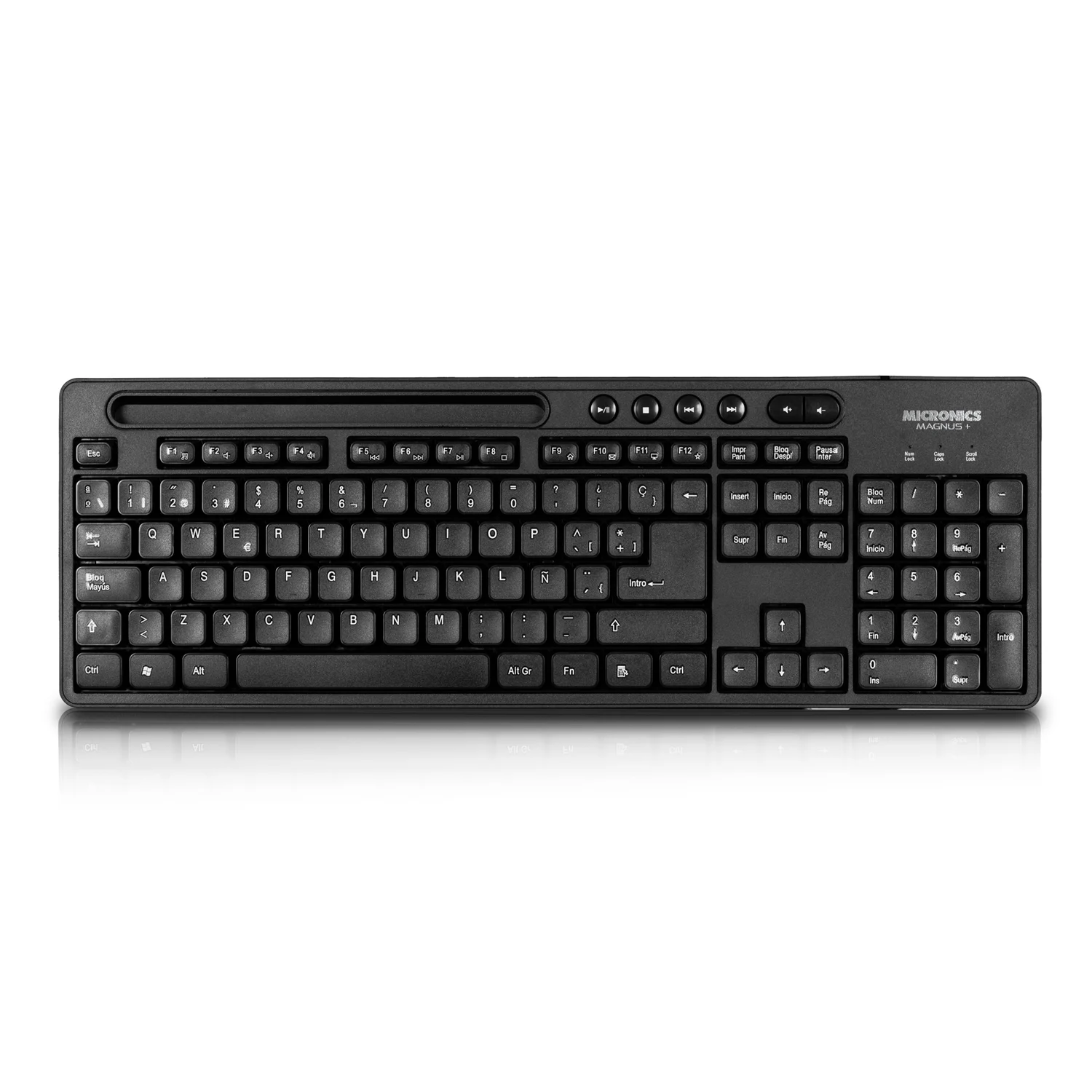TECLADO MULTIMEDIA MICRONICS MAGNUS+  K734