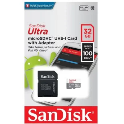 MEMORIA ULTRA MICRO SDHC - 32GB 100mb/s SANDISK