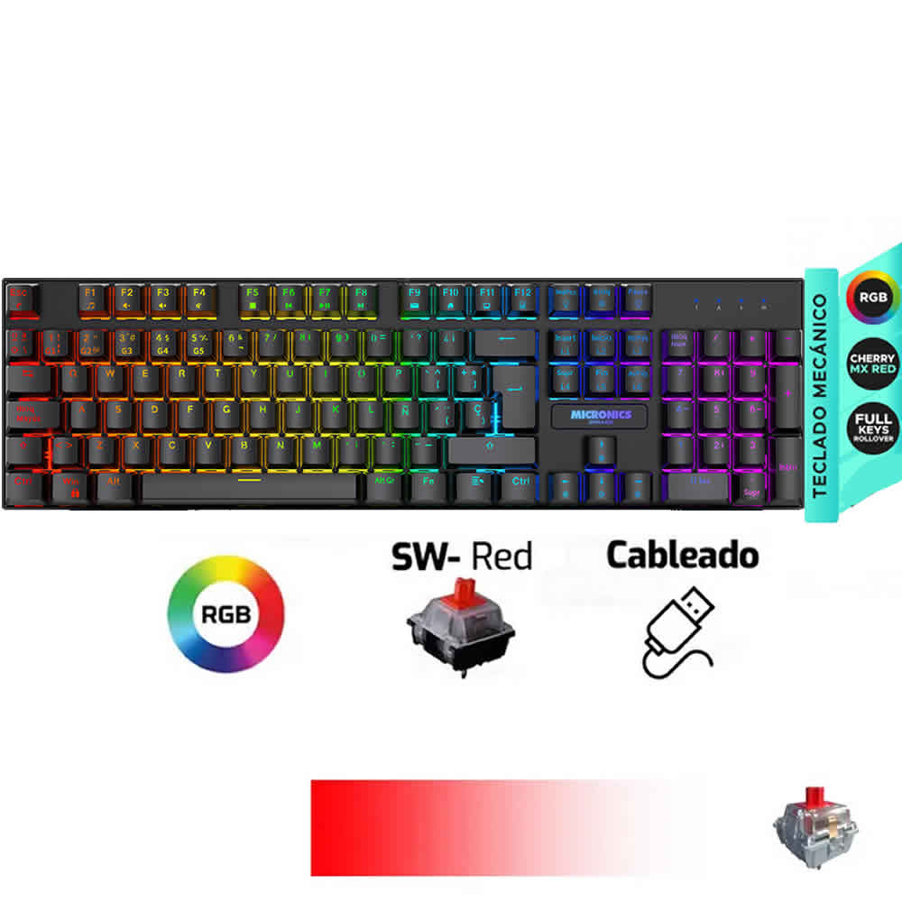 TECLADO MECÁNICO MIRAGE MICRONICS MIC GK1003 - Imagen 2