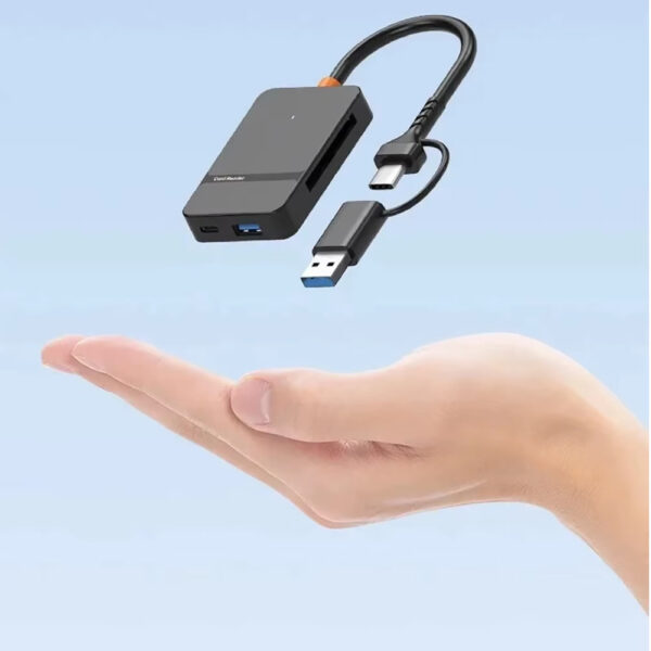 Lector de tarjetas USB C 8 en 1 Compatible con SD/TF/CF/MS - Imagen 4