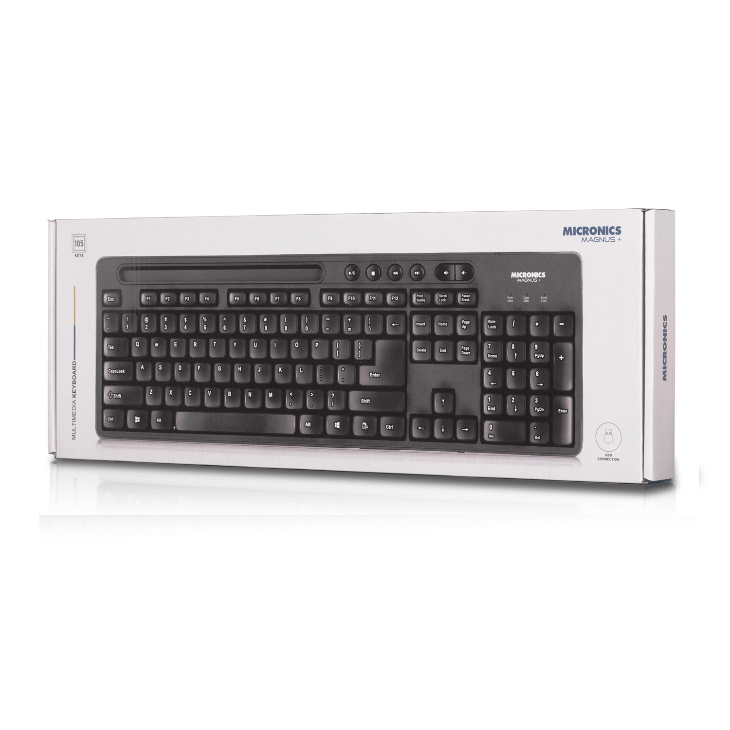 TECLADO MULTIMEDIA MICRONICS MAGNUS+  K734 - Imagen 4