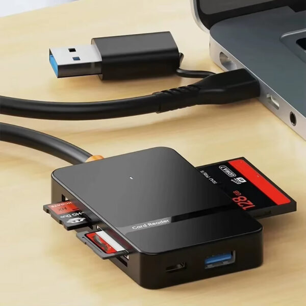 Lector de tarjetas USB C 8 en 1 Compatible con SD/TF/CF/MS - Imagen 2