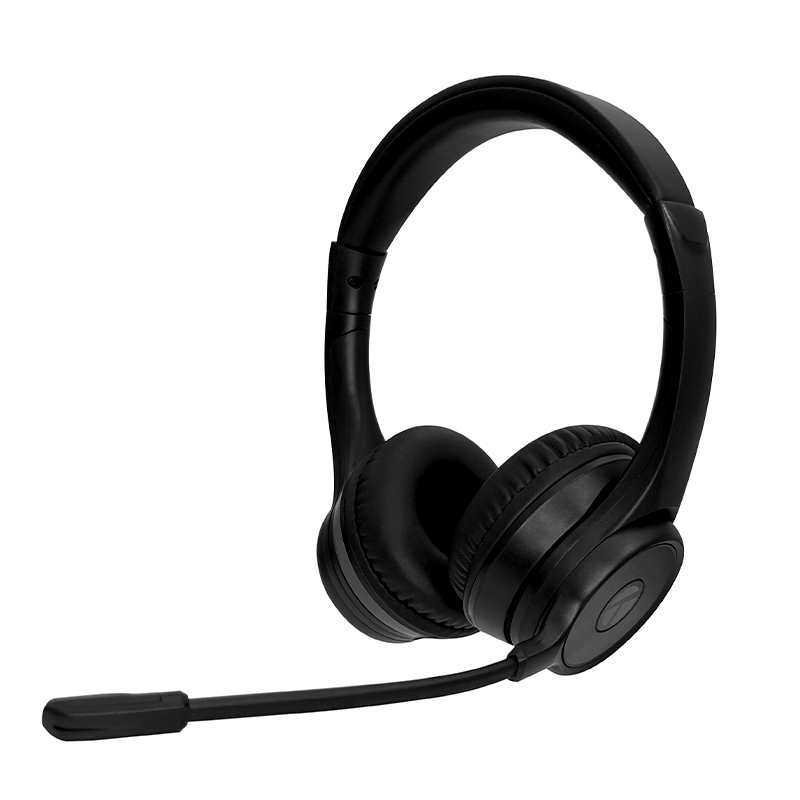 Audífonos TEROS TE-8035N HEADSET USB Negro