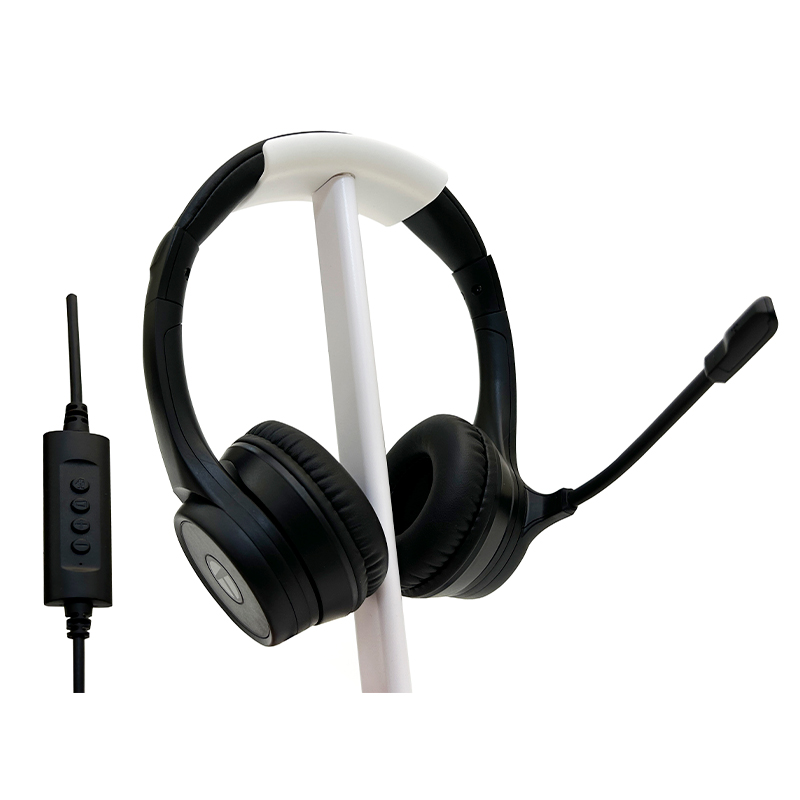 Audífonos TEROS TE-8035N HEADSET USB Negro - Imagen 4