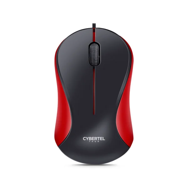 Mouse Office Alámbrico THOR CYB M101 USB Rojo CYBERTEL