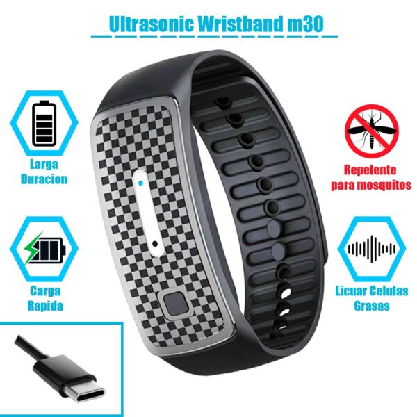 PULSERA PRÁCTICA ULTRASÓNICA REPELENTES DE MOSQUITOS