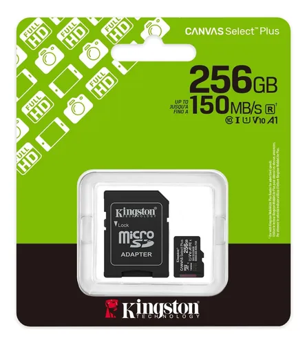 Memoria microSD 256GB Canvas Select Plus 150 MB/s