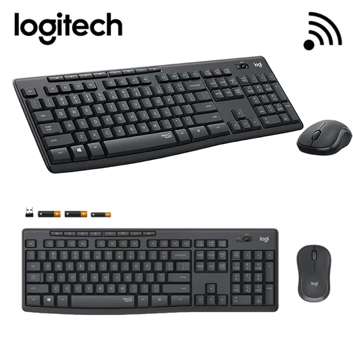 TECLADO MOUSE LOGITECH INALAMBRICO MK270 - NEGRO - Imagen 2