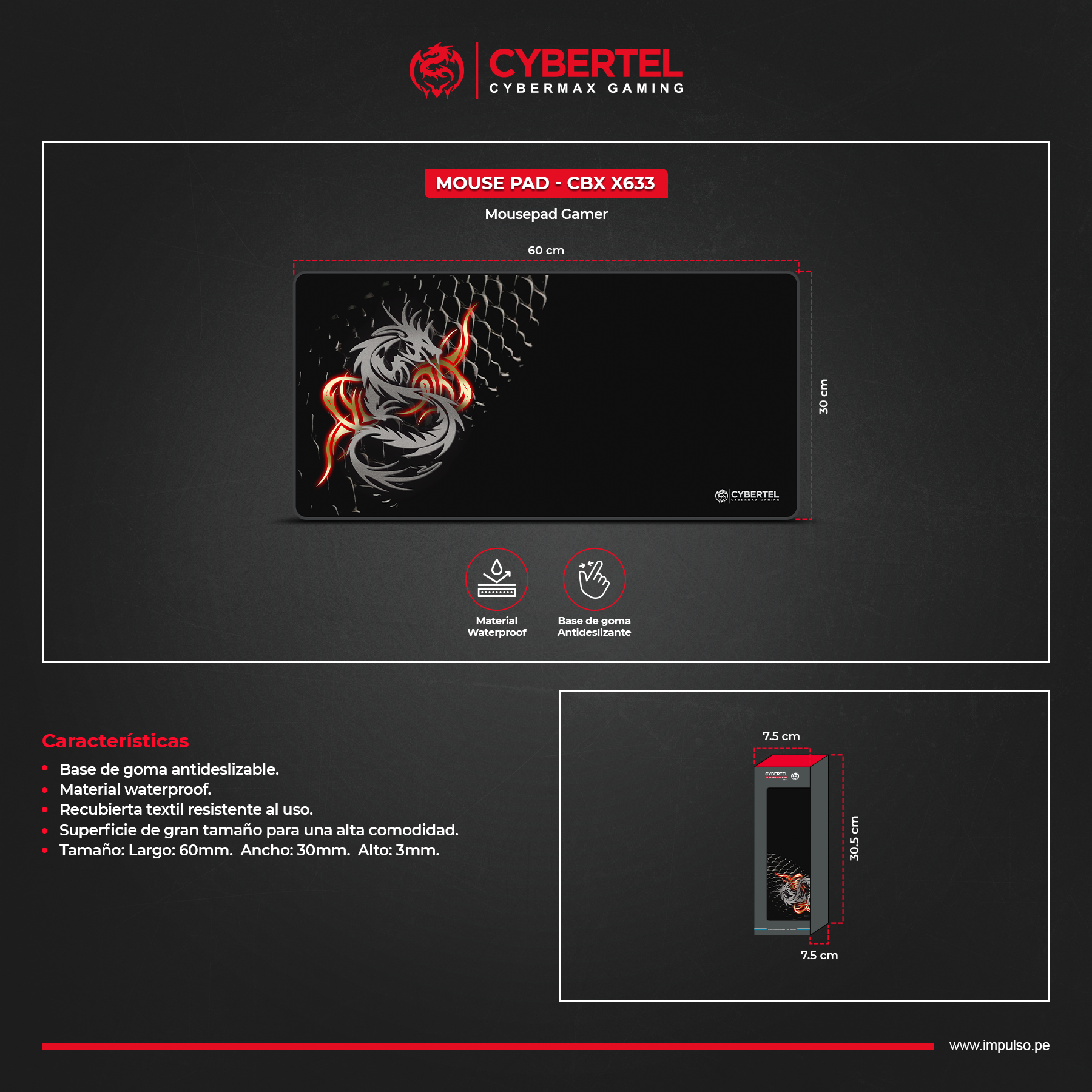 PAD MOUSE CYBERMAX X633 - Imagen 2
