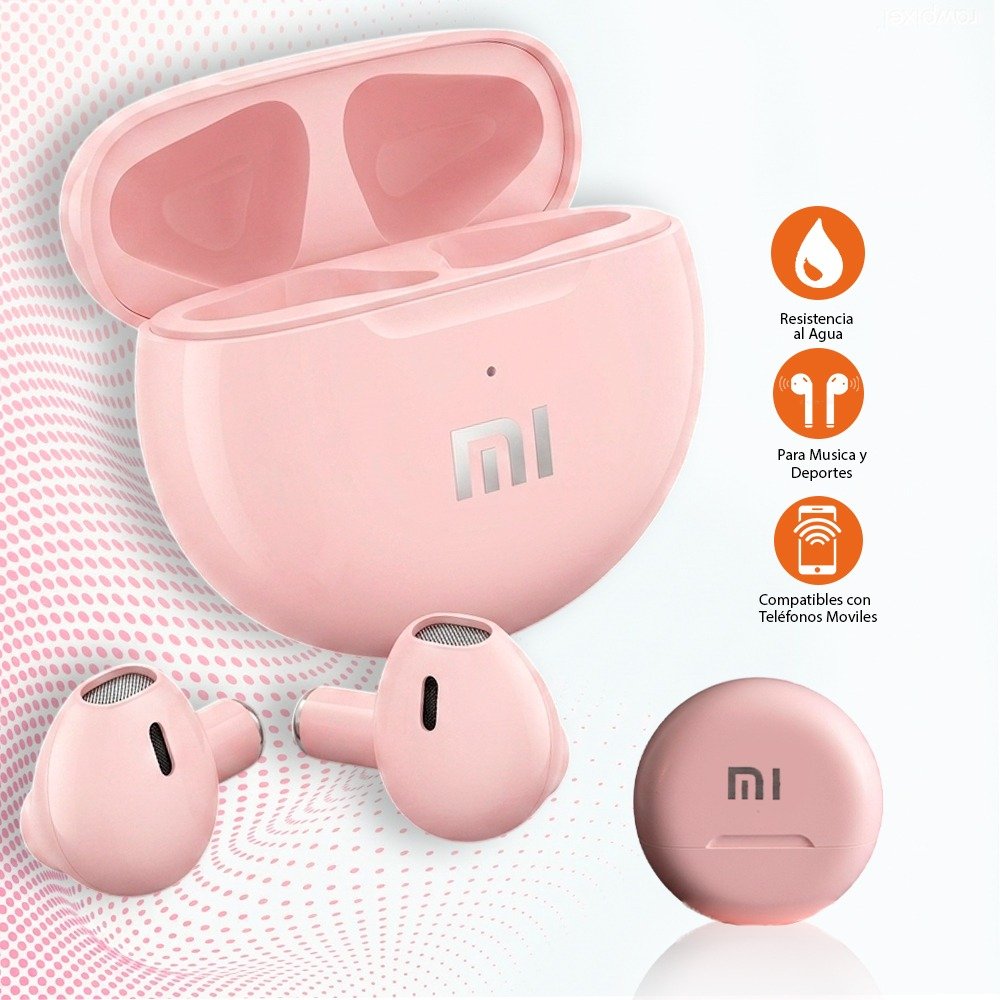 AURICULARES INALÁMBRICOS TWS MODELO PRO 6 PINK - Imagen 3