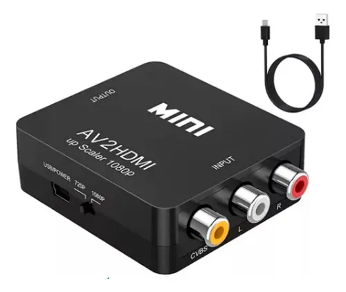 CONVERTIDOR RCA A HDMI (NEGRO)