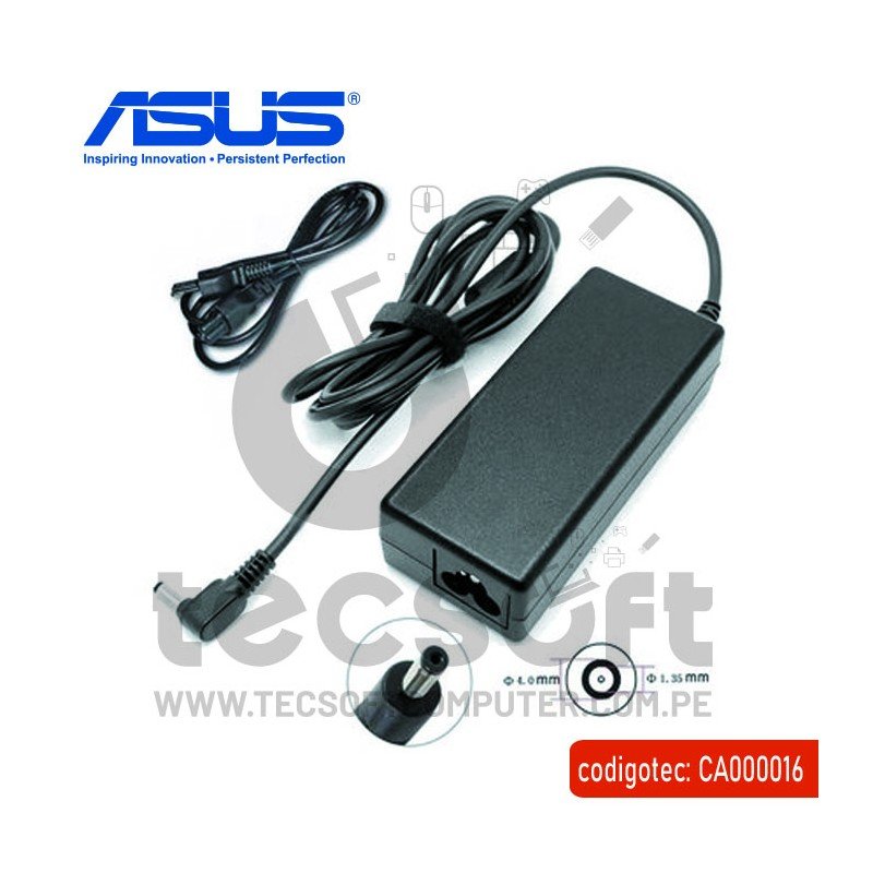 CARGADOR COMPATIBLE ASUS 19V 3.42A 4.0*1.35 RECTANGULAR