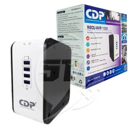 ESTABILIZADOR CDP R2CU-AVR1008I 1000VA/500W 8 SALIDAS 4 PUERTOS