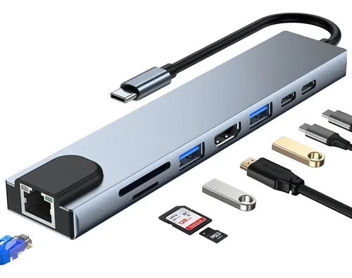 ADAPTADOR 8 EN 1 TIPO-C A HDTV